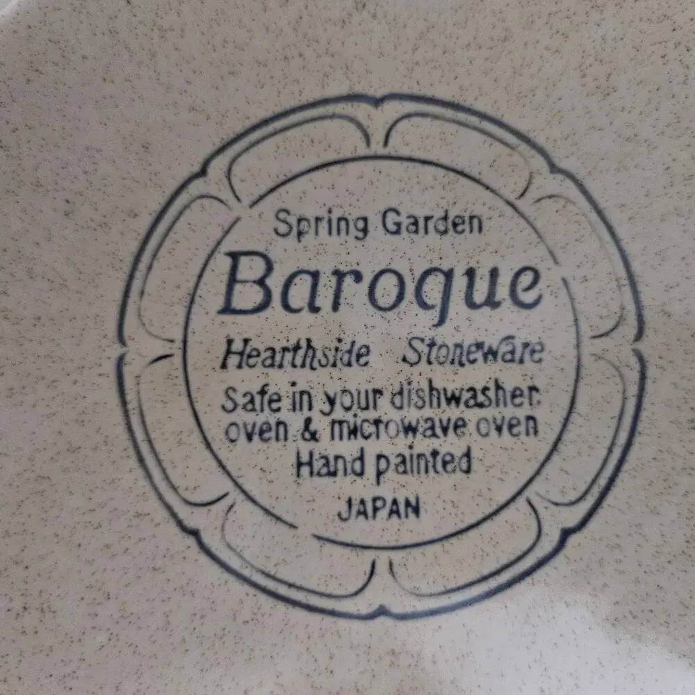 Baroque Spring Garden Hearthside Stoneware Japan Dinner Plates Set of 2